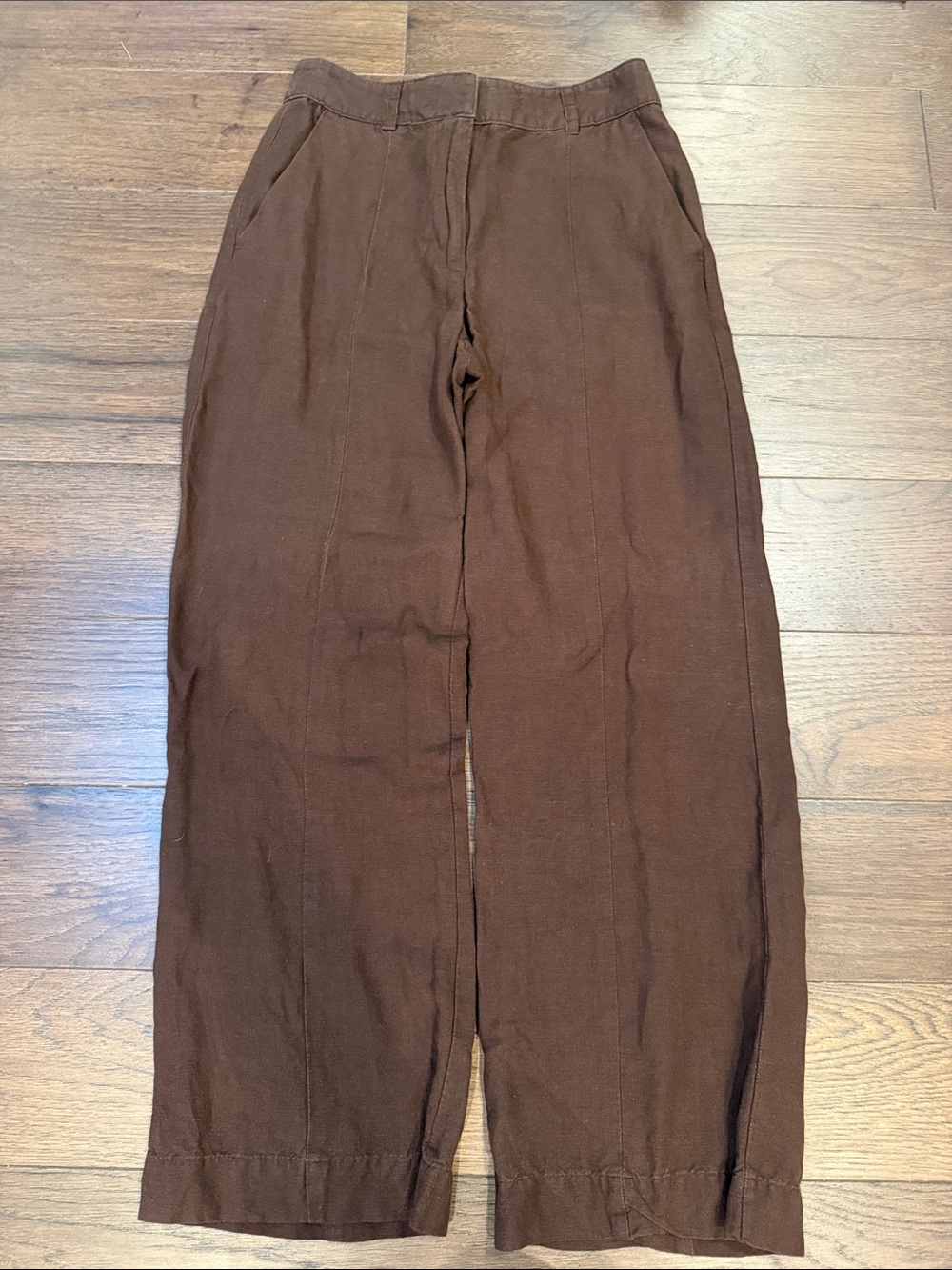 Loft Women’s Brown Relaxed-Leg Pants in 00 Petite - C31-049
